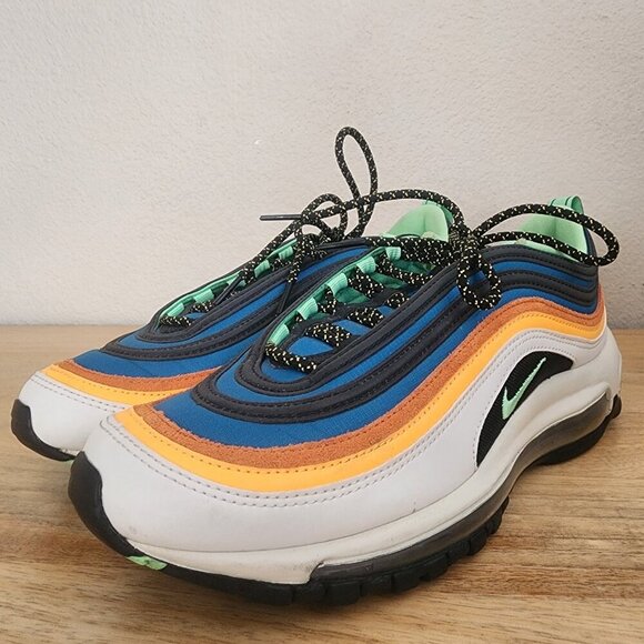 Nike Mens Air Max 97 Trainer Shoes Sneakers CZ7868-300 Green Abyss Black Size 8 - Picture 2 of 13